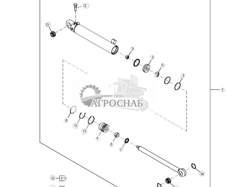 Компоненты цилиндра наклона кабины - ST797256 309.jpg